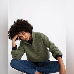 Madewell Diamond Jaquard Half Zip Pull Over